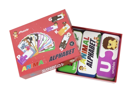 Dobra cena. Logo na zamówienie Papier ekologiczny Puzzle Animal Alphabet Abc Karty dopasowujące w Internecie