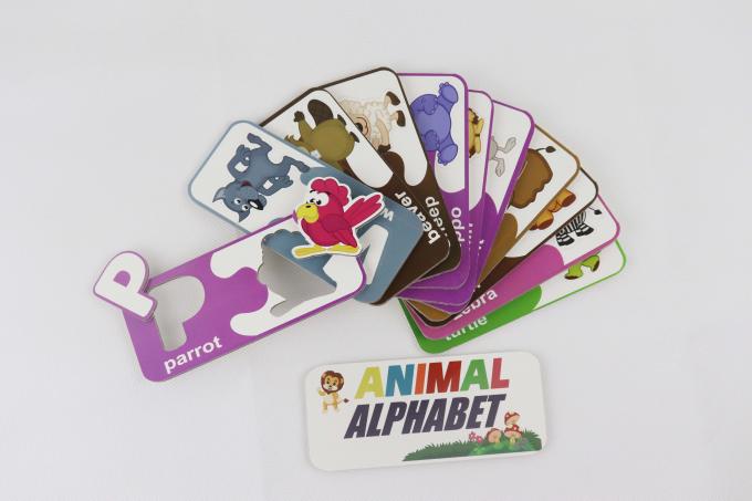 Łańcuch papier greyboard Puzzle Animal Alphabet Matching Cards 2