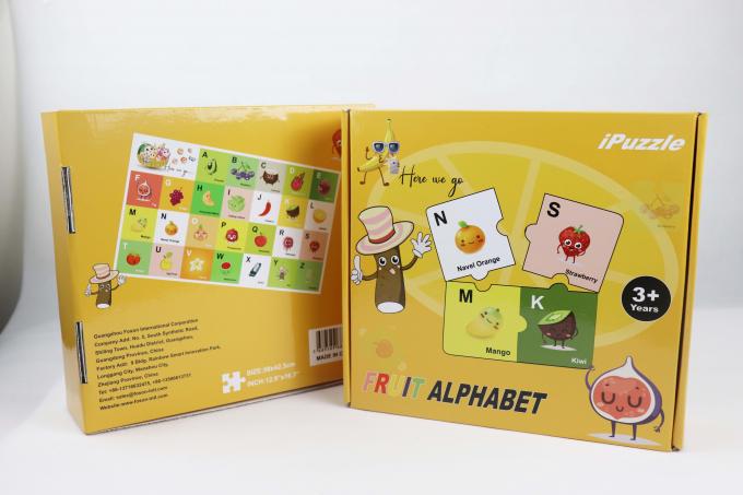 2.5 mm grubość Fruit Alphabet Puzzle 28 sztuk lakier 2