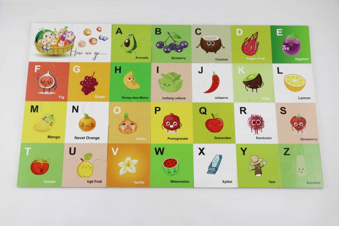 2.5 mm grubość Fruit Alphabet Puzzle 28 sztuk lakier 0