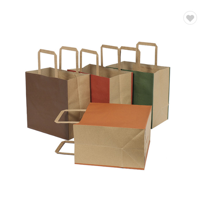 CMYK Twarde kolory Po prostu Kraft papierowe torebki podarunkowe Eco przyjazne torebki papierowe 190gm 0