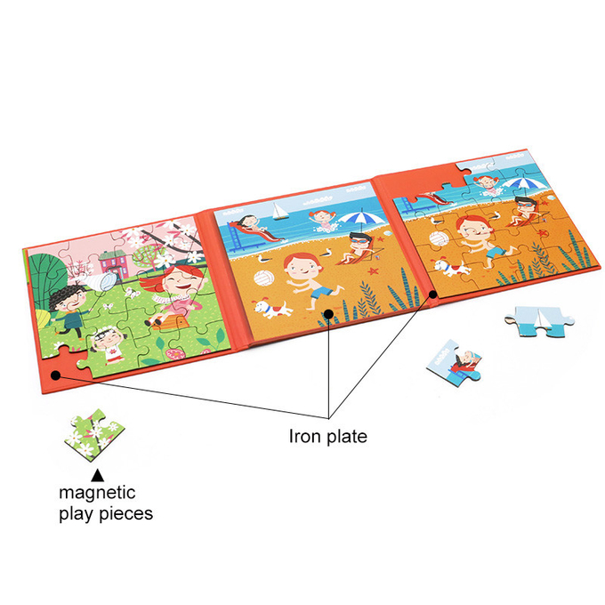 Przedszkolne Magnetyczne Zabawki Edukacyjne Książka Puzzle dla 4-latków 1