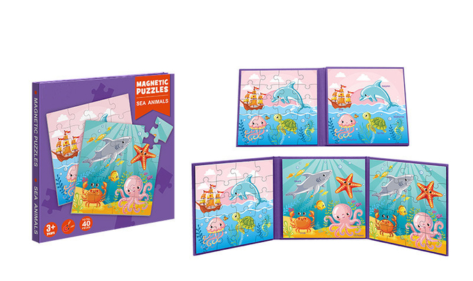 Zabawki edukacyjne Magnetyczne Puzzle Książka Inszekty Tematyka dla dzieci w wieku od 3 lat 1