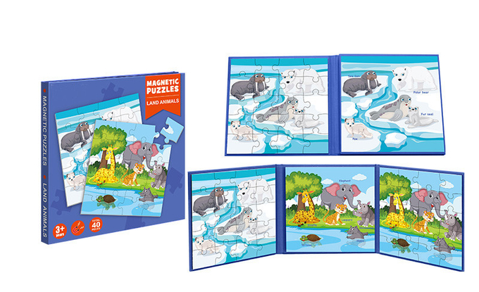 Zabawki edukacyjne Magnetyczne Puzzle Książka Inszekty Tematyka dla dzieci w wieku od 3 lat 2
