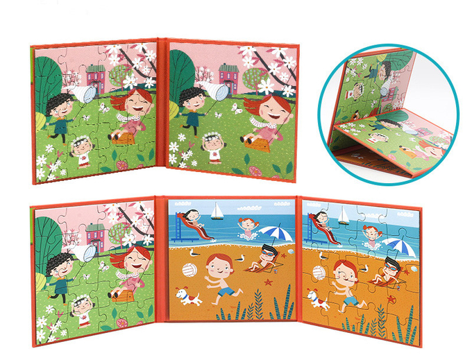 Zabawki edukacyjne Magnetyczne Puzzle Książka Inszekty Tematyka dla dzieci w wieku od 3 lat 3