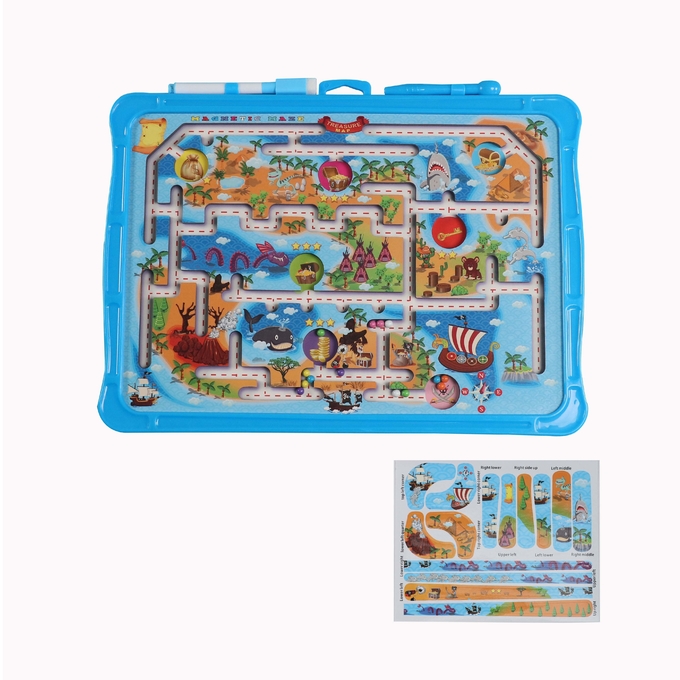 Montessori Magnetyczna Puzzle Labirynt Zabawki do nauki z długopisem Ocean Beach Eco EVA Plastic 0