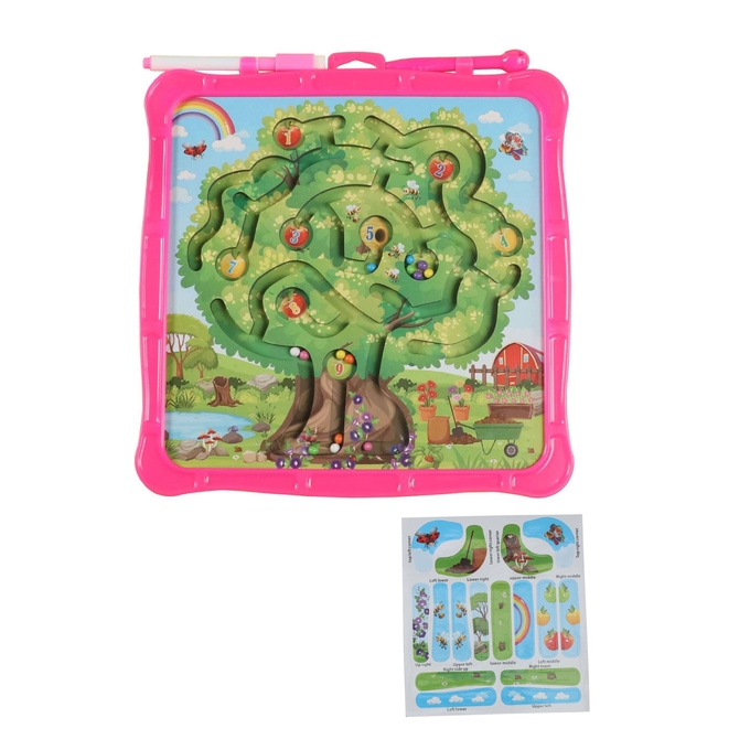 Drzewo jabłkowe Magnetyczny labirynt kolorowy Puzzle Grabiąca tablica 0