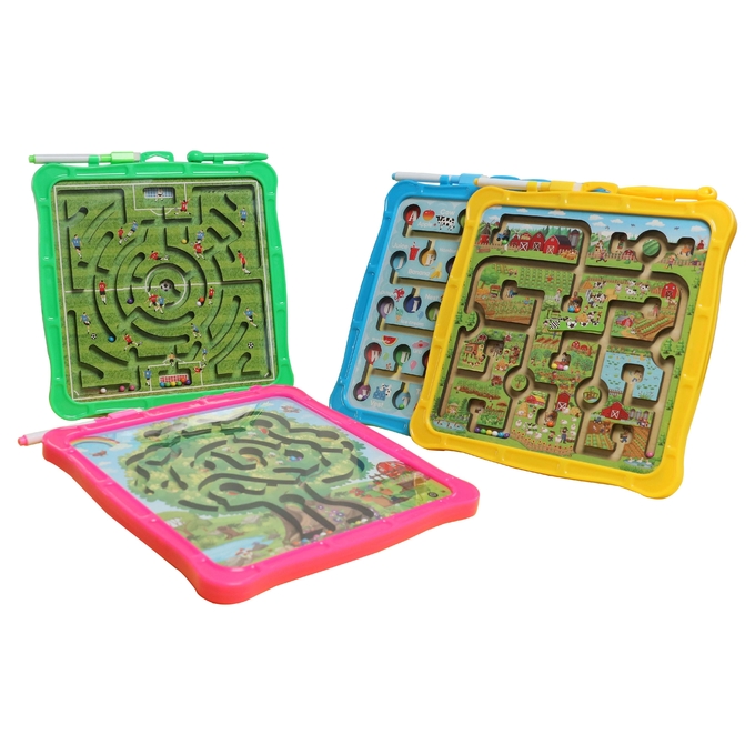 Farma Edukacyjna Magnetyczna Puzzle Labiryntu Gra Rysowanie Zabawki 2