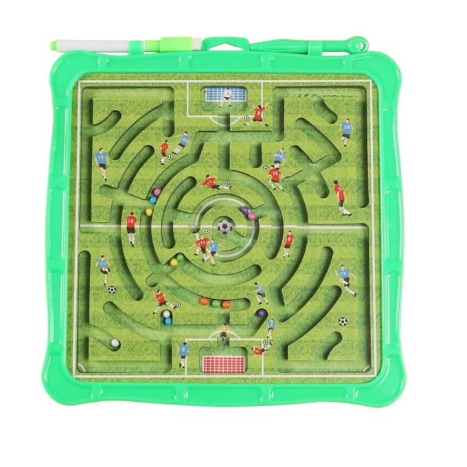 dziecięca mała Magnetyczna Labirynta Puzzle Ball Piłka nożna 0